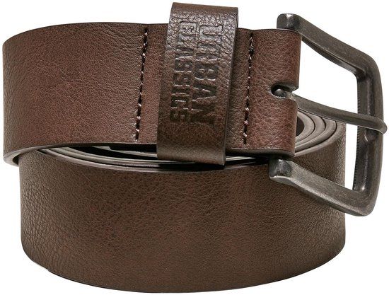 Urban Classics Leather Imitation Unisex Riem - bruin - L