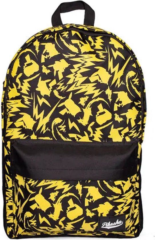 Pokémon Pikachu Rugzak - All Over Print - Zwart/Geel