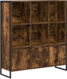 vidaXL Boekenkast 99,5 x 30 x 108 cm Bewerkt hout Rook Eik