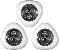 HOME DECO FACTORY LED Druklampjes set van 3x - wit - touch - zelfklevend
