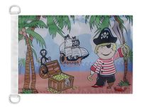 AZ FLAG Bootvlag Schateilandjongen 45x30 cm Mesh Polyester Plastic Ringen