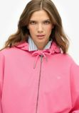 Superdry Studios Hoodie met Rits Dames Azalea Pink