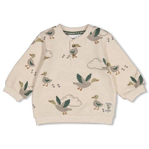 Feetje sweater Wiggle and Waddle - beige/groen