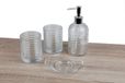 Set de salle de bain en verre Distributeur de savon Porte-savon Gobelet pour brosse à dents Accessoires de salle de bain
