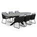 BUITEN living Stockholm Stockholm/Flora Stone Grey dining tuinset | 6 personen | polystone + touw | 240cm