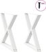 Pieds de table 2 pièces 70x(72-73,3) cm acier blanc