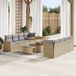 vidaXL Banc de jardin - Set - 11 - pièces - Beige - poly - rotin