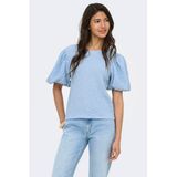 ONLY top broderie blauw