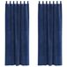 vidaXL Gordijnen 2 stuks Donkerblauw Fluweel 140 x 225 cm