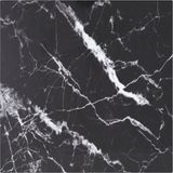 vidaXL Tafelblad 40x40 cm Gehard Glas Marmerlook Zwart
