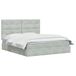 vidaXL Opslag bed met matras Lichtgrijs 140 x 190 cm Fluweel