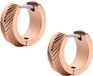 Fossil Women's Rose gold tone Stainless steel with hoop closure Earrings