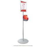Meto Turn-O-Matic accessoires, stabiele telescopische buisset FS902 (staal), zilvergrijze emailleur, 1 verlengbuis