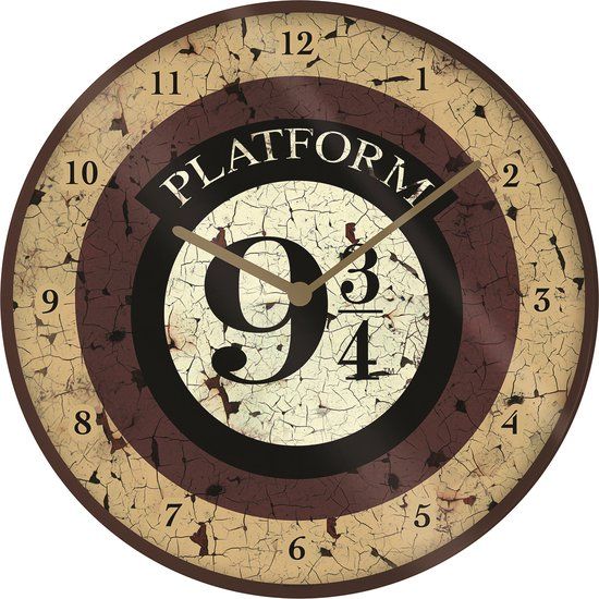 Harry Potter Platform 9 3/4 Wall Clock - Brown - 25cm
