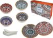 Ensemble de 4 bols avec cuillères, 2 assiettes, ramen, riz, cuisine asiatique, maison