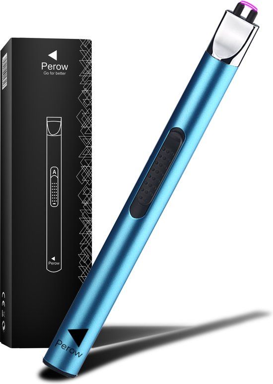 Oplaadbare Elektrische Aansteker - Plasma - Blauw - Cadeauverpakking