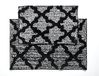 Penguin Home Badmat Set van 2, 100% Micropolyester stapel, Zwart, Quatrefoil-50x80 & 40x60 cm