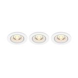 Philips Impala spot encastrable - 3 lampes - blanc - rond