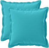 vidaXL - Taie d'oreiller - 2 pièces - BOIS - Turquoise - 30 x 30 cm - Polyester