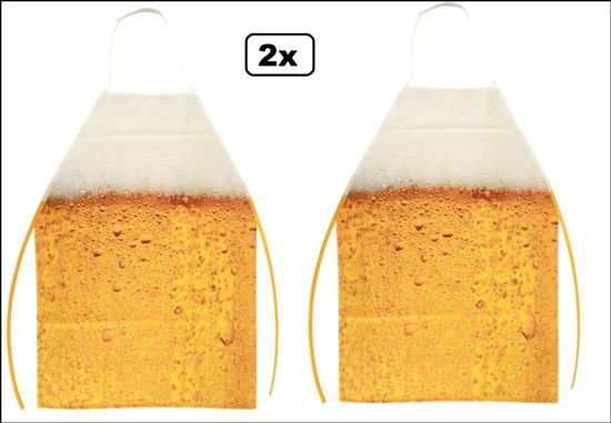 Themaparty 2x Schort Met Bier Patroon - 7106592650920