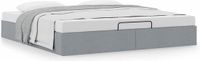 vidaXL Bedframe zonder matras 160x200 cm stof lichtgrijs