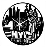NEW Instant Karma Clocks New York Amerikaanse Stad Vinyl Wandklok