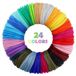 filament PLA 3D - 1,75 mm - 24 couleurs - 5 mètres par couleur - Pour enfants