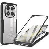 XEPTIO Coque 360 degrés intégrale pour Xiaomi Redmi Note 14 Pro 4G Protection arrière Avant noir