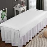2 pièces housse de massage, 200x75 cm / 78,7 x 29,5 pouces, draps respirants, oléofuges et imperméables pour salons de beauté, spas et lits de massage (blanc)