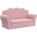 Canapé-lit peluche doux Rose pour enfants 2 places