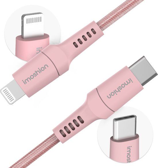 iMoshion Lightning naar USB C Kabel - 1 meter - Roze