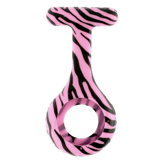Fako® Verpleegstershorloge - Zebra Roze - Siliconen Hoesje - Dames