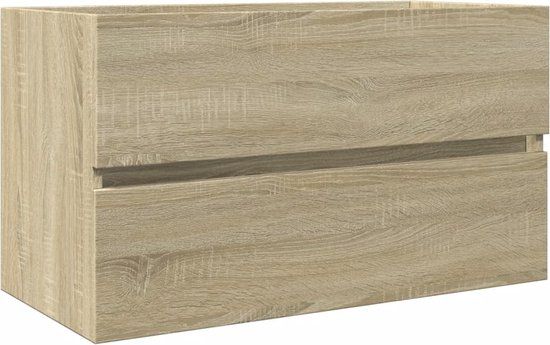 vidaXL Wastafelkast 80x38,5x45 cm spaanplaat sonoma eikenkleurig