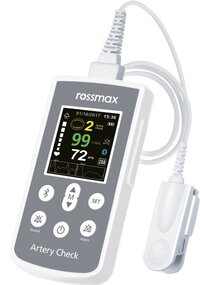 Rossmax SA300 handheld pulsoximeter met slagadercontrole (ACT) en smartphoneverbinding