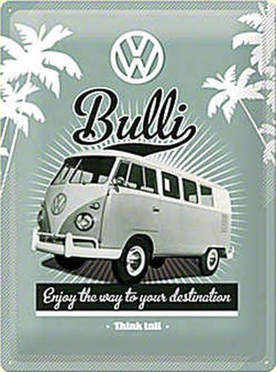 Nostalgic Art Volkswagen-Bulli-Metalen wandplaat 15 X 20 cm