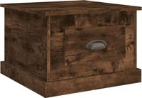 vidaXL Salontafel 50x50x35 cm bewerkt hout gerookt eikenkleurig
