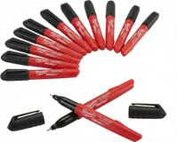 Milwaukee Inkzall Point Markers, dun, zwart, 12 stuks