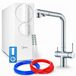 Ari Ensemble de filtre à eau à osmose inverse Ari 800 Gpd avec robinet, aérateur, bec extensible et pivotant à 360 degrés, chrome et laiton
