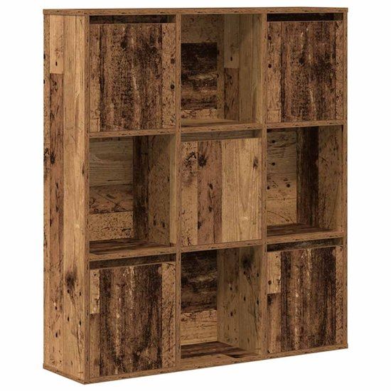 vidaXL Boekenkast 89x24x101,5 cm bewerkt hout oud houtkleurig