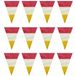 Merkloos / Sans marque Den Bosch 5x stuks carnaval vlaggetjes - 10 meter - plastic - rood-wit-geel