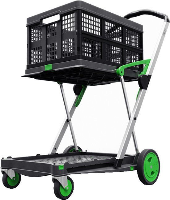 Clax Trolley inclusief vouwkrat Groen