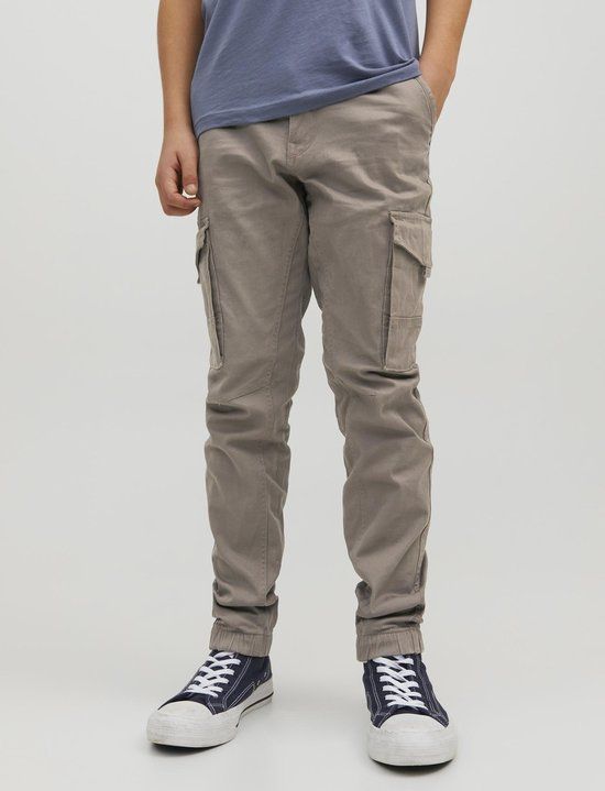 JACK & JONES JUNIOR JPSTPAUL JJFLAKE AKM 542 NOOS JNR Jongens Broek - Maat 152 - Falcon - Camouflage - Slim fit - Cargo