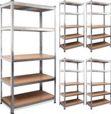 Monzana Schroefloze Stellingkast - Set van 5 Metaal 875kg - 180x90x40cm