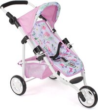 Bayer Chic 2000 Poppenwagen Jogger Lola - Flowers - Roze/Wit