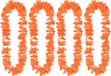 Boland Hawaii krans/slinger - 4x - Tropische kleuren oranje