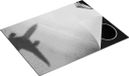 Chefcare Inductie Beschermer Vliegtuig Strand - Zwart Wit - 77x59 cm