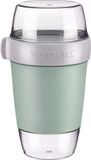 Westmark Lunchpot, grand, avec 3 compartiments étanches : 350 ml + 600 ml + 200 ml, plastique, naturellement sans BPA, vert menthe/gris/transparent