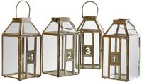 LOBERON Lantaarn set van 4 Lythoria messing