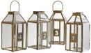 LOBERON Lantaarn set van 4 Lythoria messing