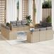 Maison Exclusive - Ensemble de jardin pour le jardin, composé de 12 pièces et coussins, en mélange de couleur beige, en polyrotin
